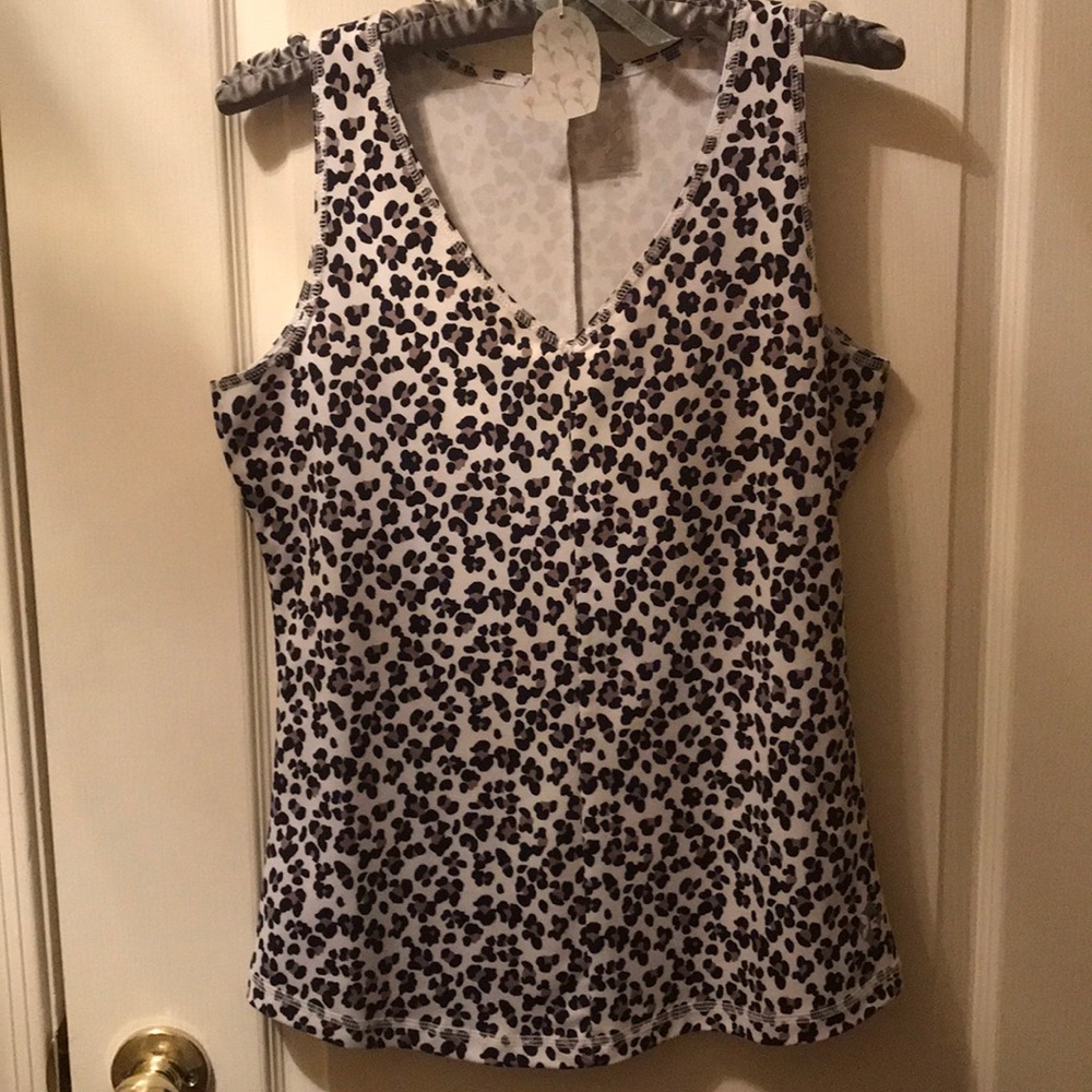 Jofit V-Neck Cheetah Tank - Large